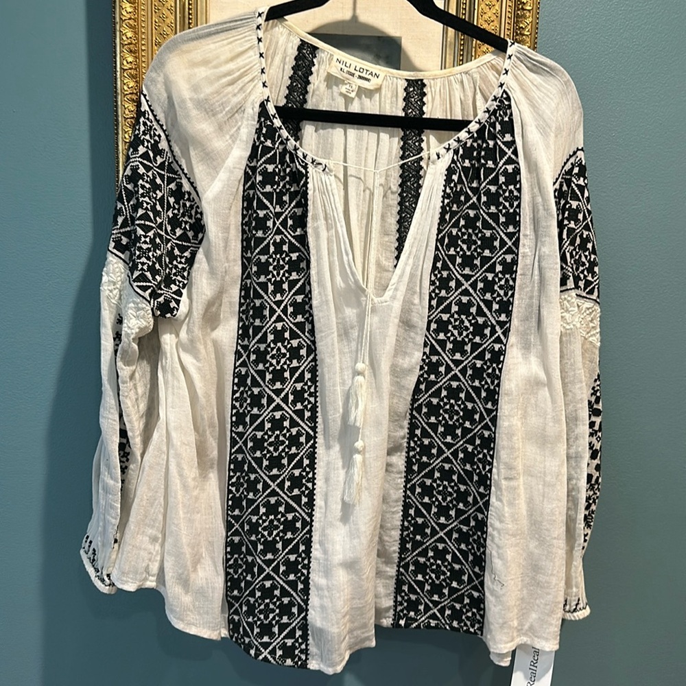 Nili Lotan peasant blouse